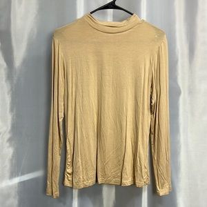 Elegant Tan Long Sleeve Women's Top